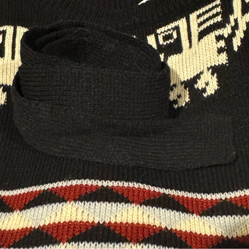 Vintage 70s Southwestern Aztec Knit Sweater Deadstock NWT Medium - Picture 9 of 9